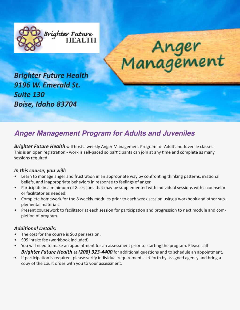 Adult anger management classes